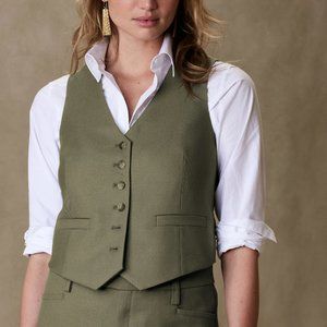 Banana Republic Olive Green Tailored Vest